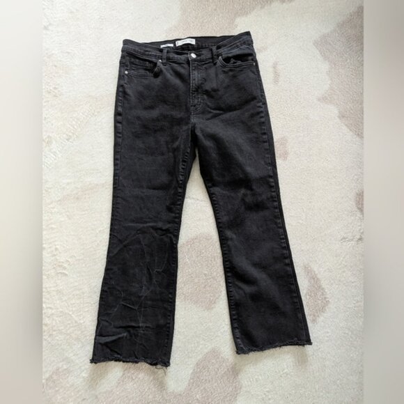Mango Sienna Flared Cropped Jeans size 12 - Picture 1 of 7
